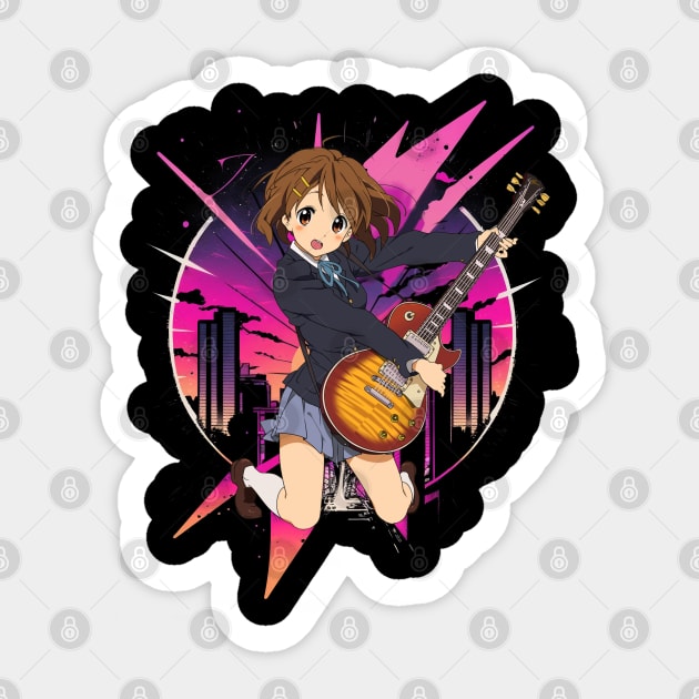 Tea, Sweets, and Melodies Yui's Musical Adventure Tee Sticker by NinaMcconnell